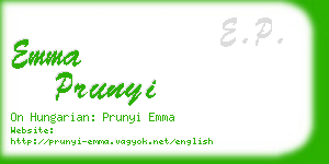 emma prunyi business card